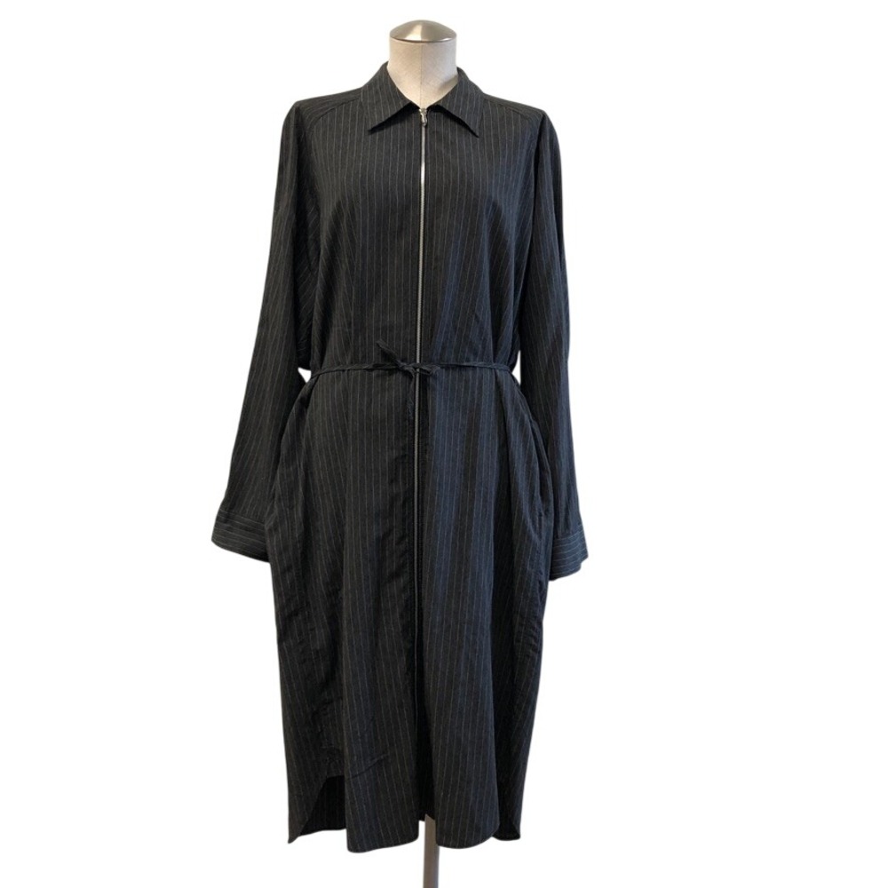HOPE Stockholm Sparrow Dress Womens 40 Mens 48 Grey Pinstripe Zip Front Pockets